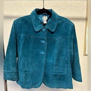 Chico's Teal Suede Blazer
